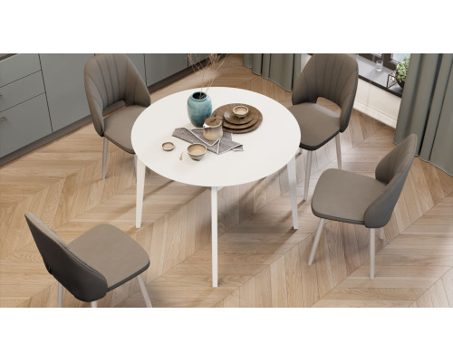 Стол обеденный раздвижной «Форли» тип 1, белый матовый