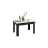 Стол раздвижной «Хьюстон» тип 2, черный, белый мрамор