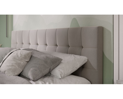 Кровать с ПМ «Эмма», 180 (с подъемным механизмом) с заглушиной, Велюр Confetti Smoke