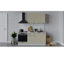Кухонный гарнитур «Кимберли» длиной 180 см со шкафом НБ, Белый, Крем