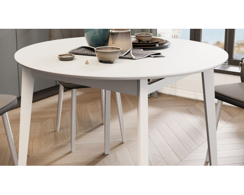 Стол обеденный раздвижной «Форли» тип 1, белый матовый