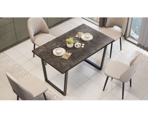 Стол обеденный «Даллас» Тип 1, Черный, Ателье темный