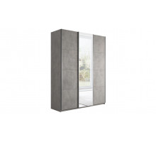 Шкаф-купе 3-х дверный «Траст» -1800, бетон, бетон, зеркало, бетон