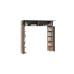 Шкаф навесной (366) со стеллажами «Порто», Яблоня Беллуно, Графит софт