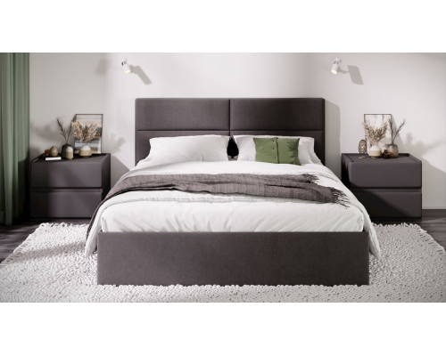 Кровать с ПМ «Глосс» Тип 1,1600 (с подъемным механизмом),велюр Confetti Stone