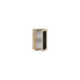 Шкаф навесной 400 c одной дверью со стеклом «Габриэлла», Дуб Крафт золотой, Крем