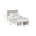 Кровать «Сканди» 900 с мягкой спинкой и ящиком, Дуб Гарден, Белая, Jercy cream