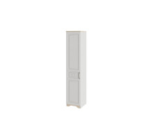 Шкаф для белья с глухой дверью левый «Тоскана», белый жемчуг/гикори джексон