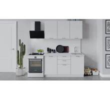 Кухонный гарнитур «Габриэлла» длиной 150 см, белый, сноу