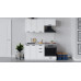 Кухонный гарнитур «Лорас» длиной 160 см со шкафом НБ, Белый, Холст белый
