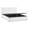 Кровать с ПМ «Джоли» тип 1, 180 (с подъемным механизмом) с заглушиной, Экокожа Polo white