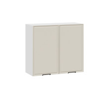 Шкаф навесной 800 c двумя дверями «Белладжио», Белый, Софт панакота