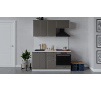 Кухонный гарнитур «Белладжио» длиной 160 см со шкафом НБ,белый,софт капучино