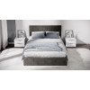 Кровать с ПМ «Эмма», 140 (с подъемным механизмом) с заглушиной, Велюр Confetti Stone