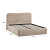 Кровать с ПМ «Тиффани» 160 тип 1 с заглушиной, Микровелюр Wellmart Dark Beige
