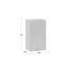 Шкаф навесной 400 c одной дверью «Гранита», Белый, Бетон снежный
