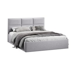 Кровать с ПМ «Стелла» 140 Тип 1 (с подъемным механизмом), микровелюр Jercy Silver
