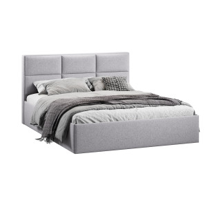 Кровать с ПМ «Стелла» 180 Тип 1 (с подъемным механизмом), микровелюр Jercy Silver