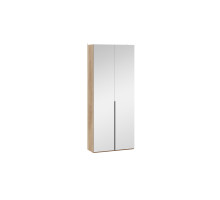 Шкаф для одежды (366) с 2 зеркальными дверями «Порто», Яблоня Беллуно, Графит