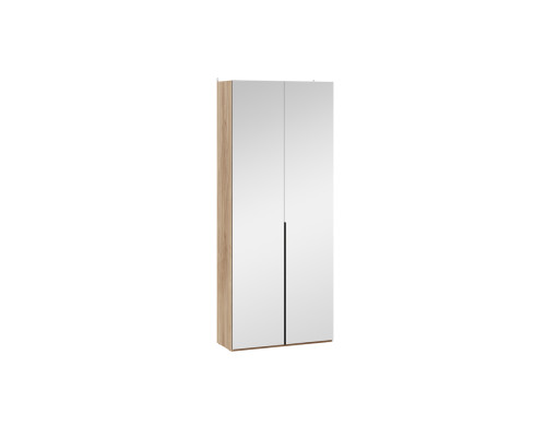 Шкаф для одежды (366) с 2 зеркальными дверями «Порто», Яблоня Беллуно, Графит
