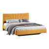 Кровать без ПМ «Пандора» 160 Тип 1 (без подъемного механизма), Микровелюр Wellmart Yellow
