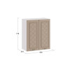 Шкаф навесной 600 c двумя дверями «Бьянка», Белый, Дуб кофе