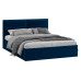 Кровать с ПМ «Глосс» тип 1,1600 (с подъемным механизмом) с заглушиной, велюр Confetti Blue
