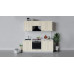 Кухонный гарнитур «Лина» длиной 200 см со шкафом НБ, Белый, Крем