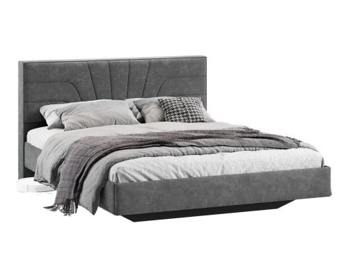 Кровать без ПМ «Пандора» 160 Тип 1 (без подъемного механизма), Велюр Brut Grey 16