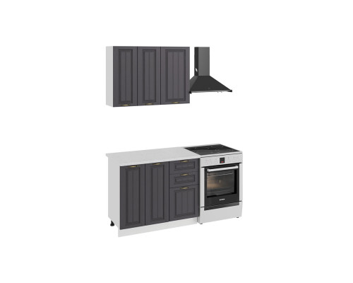 Кухонный гарнитур «Лина» стандартный набор,белый/графит