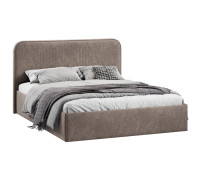 Кровать с ПМ «Тиффани» 140 Тип 1 (с подъемным механизмом), микровелюр Wellmart Latte