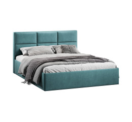Кровать с ПМ «Стелла» 180 Тип 1 (с подъемным механизмом), микровелюр Wellmart Indigo