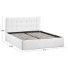 Кровать без ПМ «Джоли» 140 Тип 1 (без подъемного механизма), экокожа Polo white