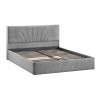 Кровать с ПМ «Пандора» 160 Тип 1 (с подъемным механизмом), Микровелюр Wellmart Silver