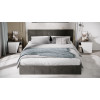 Кровать с ПМ «Эмма», 180 (с подъемным механизмом) с заглушиной, Велюр Confetti Stone