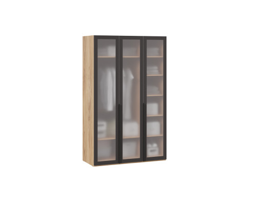 Шкаф для одежды (580) с 3 стеклянными дверями