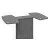 Стол обеденный раздвижной «Хилтон» Тип 2, графит матовый, стекло матовое серое