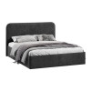 Кровать с ПМ «Тиффани» 160 тип 1 с заглушиной, микровелюр Wellmart Graphite