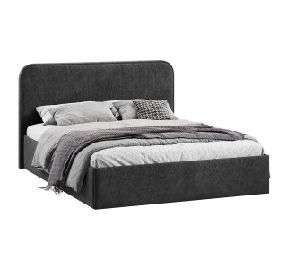 Кровать с ПМ «Тиффани» 140 Тип 1 (с подъемным механизмом), микровелюр Wellmart Graphite