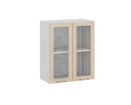 Шкаф навесной c двумя дверями со стеклом «Весна»