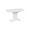 Стол обеденный «Портофино»,Белый глянец, Стекло белое