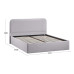 Кровать с ПМ «Тиффани» 160 тип 1 (с подъемным механизмом), микровелюр Jercy Silver