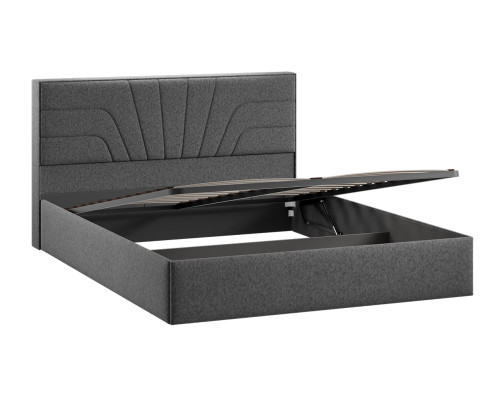 Кровать с ПМ «Пандора» 160 Тип 1 (с подъемным механизмом), Микровелюр Jercy Graphite