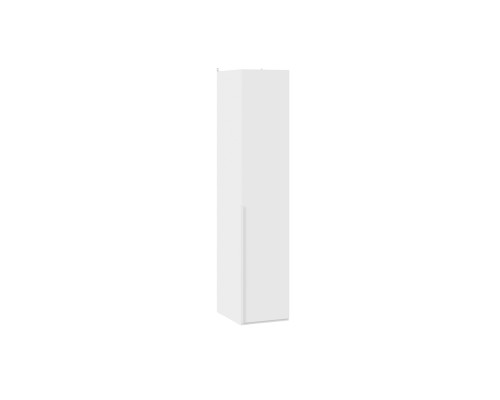 Шкаф для белья (580) с 1 глухой дверью «Порто», Белый Жемчуг, Белый софт