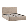 Кровать с ПМ «Тиффани» 160 тип 1 с заглушиной, Микровелюр Wellmart Dark Beige