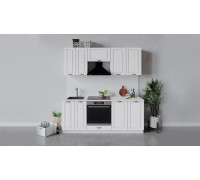 Кухонный гарнитур «Лина» длиной 200 см со шкафом НБ, Белый