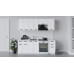 Кухонный гарнитур «Лорас» длиной 220 см, Белый, Холст белый