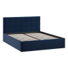 Кровать без ПМ «Джоли» 140 Тип 1 (без подъемного механизма), микровелюр Wellmart Blue