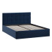 Кровать без ПМ «Джоли» 140 Тип 1 (без подъемного механизма), микровелюр Wellmart Blue