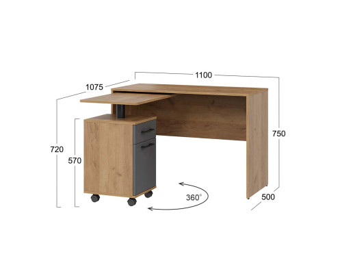 Стол трансформер Тип 1 «Норман»